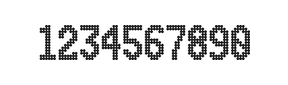 7×13数字点阵字体 ddN713BA1919