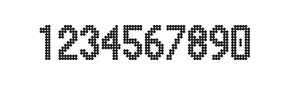 7×13数字点阵字体 ddN713BA1924