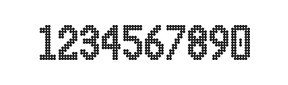 7×13数字点阵字体 ddN713BA1932