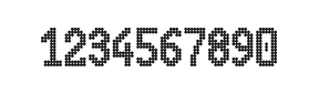 7×13数字点阵字体 ddN713BA1936