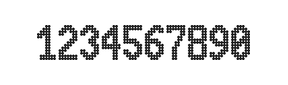 7×13数字点阵字体 ddN713BA1938