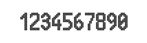 7×13数字点阵字体 ddN713BA1941