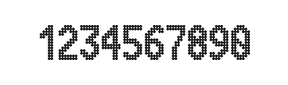 7×13数字点阵字体 ddN713BA1942
