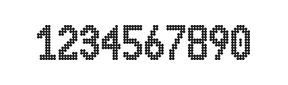 7×13数字点阵字体 ddN713BA1948