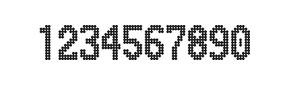 7×13数字点阵字体 ddN713BA1949