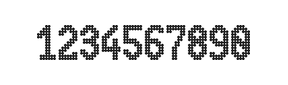 7×13数字点阵字体 ddN713BA1951