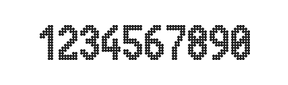 7×13数字点阵字体 ddN713BA1957