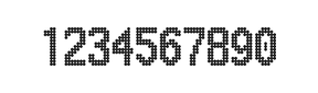 7×13数字点阵字体 ddN713BA1958