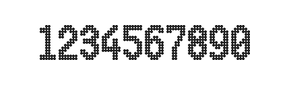 7×13数字点阵字体 ddN713BA1960