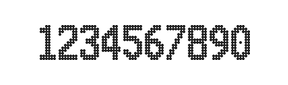 7×13数字点阵字体 ddN713BA1963