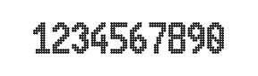 7×13数字点阵字体 ddN713BA1968