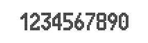 7×13数字点阵字体 ddN713BA1969