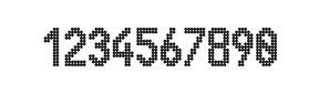 7×13数字点阵字体 ddN713BA1970