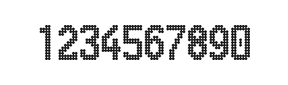 7×13数字点阵字体 ddN713BA1971