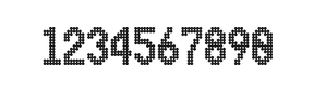 7×13数字点阵字体 ddN713BA1974