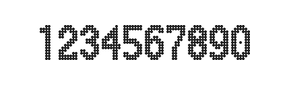 7×13数字点阵字体 ddN713BA1976