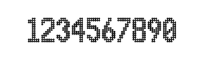 7×13数字点阵字体 ddN713BA1978