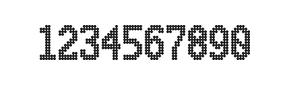 7×13数字点阵字体 ddN713BA1980