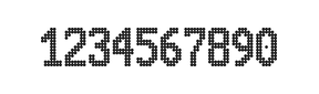 7×13数字点阵字体 ddN713BA1982
