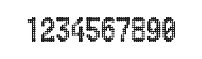 7×13数字点阵字体 ddN713BA1983