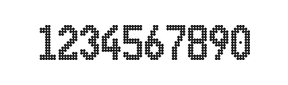 7×13数字点阵字体 ddN713BA1984