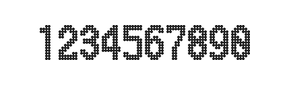 7×13数字点阵字体 ddN713BA1988