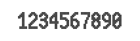 7×13数字点阵字体 ddN713BA1993