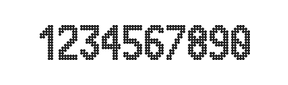 7×13数字点阵字体 ddN713BA1995