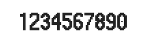 7×13数字点阵字体 ddN713BB0819