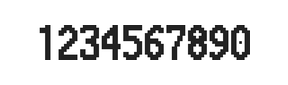 7×13数字点阵字体 ddN713BB0881