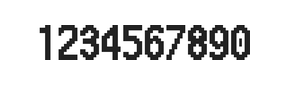 7×13数字点阵字体 ddN713BB1665