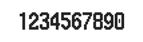 7×13数字点阵字体 ddN713BB1881