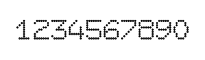 7×9数字点阵字体 ddN79AA0011