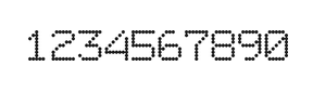 7×9数字点阵字体 ddN79AA0023