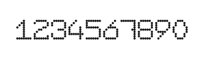 7×9数字点阵字体 ddN79AA0029
