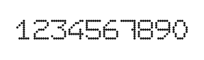 7×9数字点阵字体 ddN79AA0033