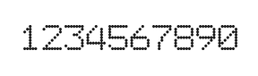 7×9数字点阵字体 ddN79AA0037