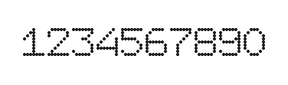 7×9数字点阵字体 ddN79AA0038