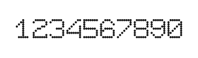 7×9数字点阵字体 ddN79AA0046