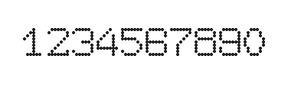 7×9数字点阵字体 ddN79AA0047