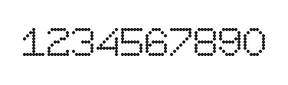 7×9数字点阵字体 ddN79AA0060