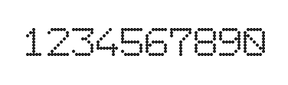 7×9数字点阵字体 ddN79AA0070