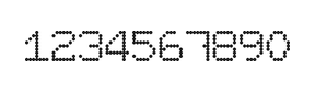 7×9数字点阵字体 ddN79AA0073