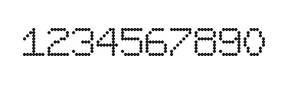 7×9数字点阵字体 ddN79AA0078