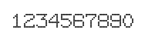 7×9数字点阵字体 ddN79AA0091