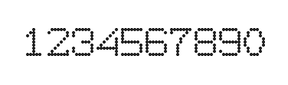 7×9数字点阵字体 ddN79AA0098