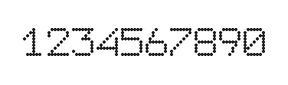 7×9数字点阵字体 ddN79AA0110