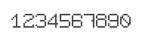 7×9数字点阵字体 ddN79AA0131