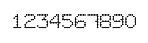7×9数字点阵字体 ddN79AA0143
