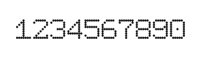 7×9数字点阵字体 ddN79AA0146